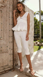 Belvini Capri Pants White