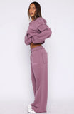 On My Own Terms Wide Leg Sweatpants Dusty Plum