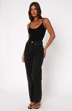 One Call Away High Rise Straight Leg Jeans Vintage Black Wash