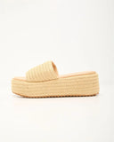 Klein Raffia Platform Sandals