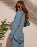 Francie Pleated Chambray Top