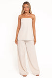 Rosemarie Strapless Top Oatmeal