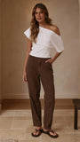Cleora Barrel Jeans Chocolate