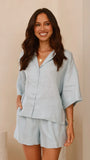 Luna Button Up Shirt Blue