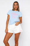 With Love Kisses Relaxed Baby Tee Baby Blue