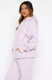 Vol 1 Front Graphic Oversized Hoodie Lilac