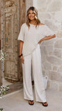 Blair Off Shoulder Tee Oatmeal