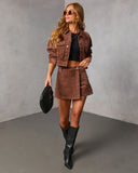 Coffee Meets Corduroy Mini Skort