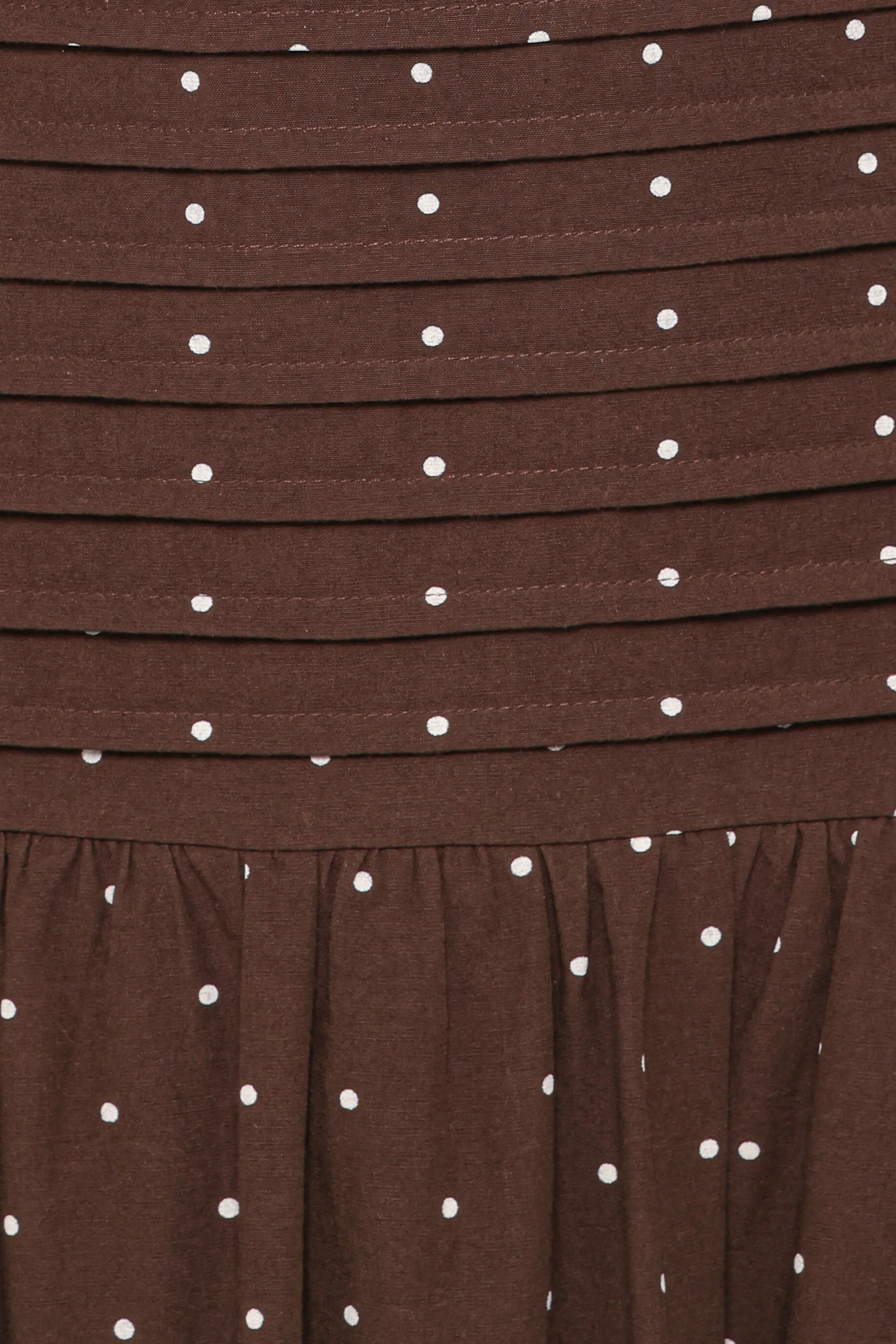 Mischa Maxi Dress Brown Polka Dot