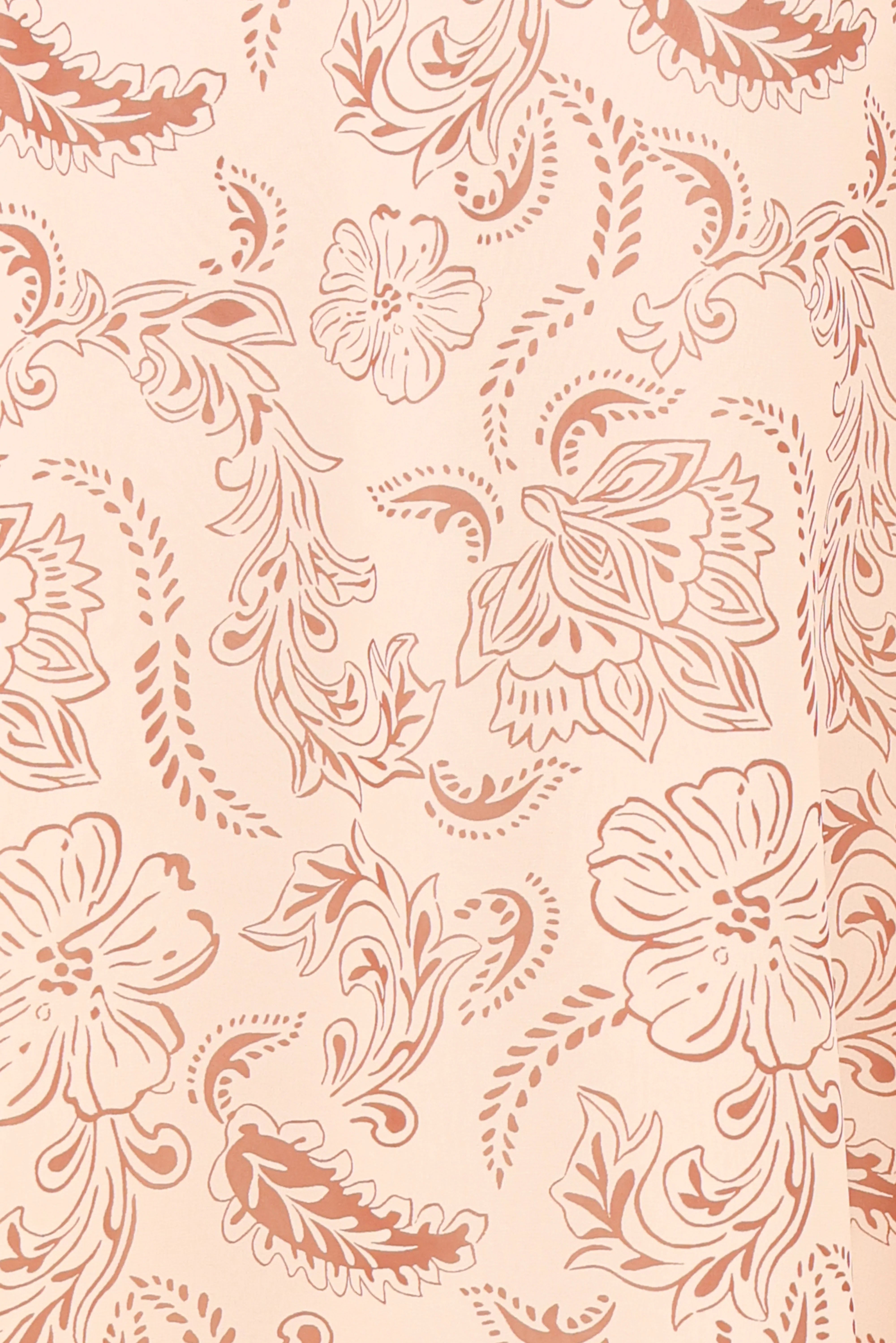 Riba Midi Dress Brown Paisley