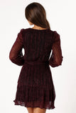 Glimmer Long Sleeve Mini Dress Pink