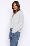 Cozy Vibes Knit Cardigan Grey Marle