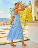 Beach Stroll Polka Dot Halter Midi Dress