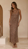 Matisse Sequins Maxi Dress Bronze