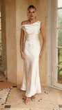 Auria Off Shoulder Maxi Dress Champagne