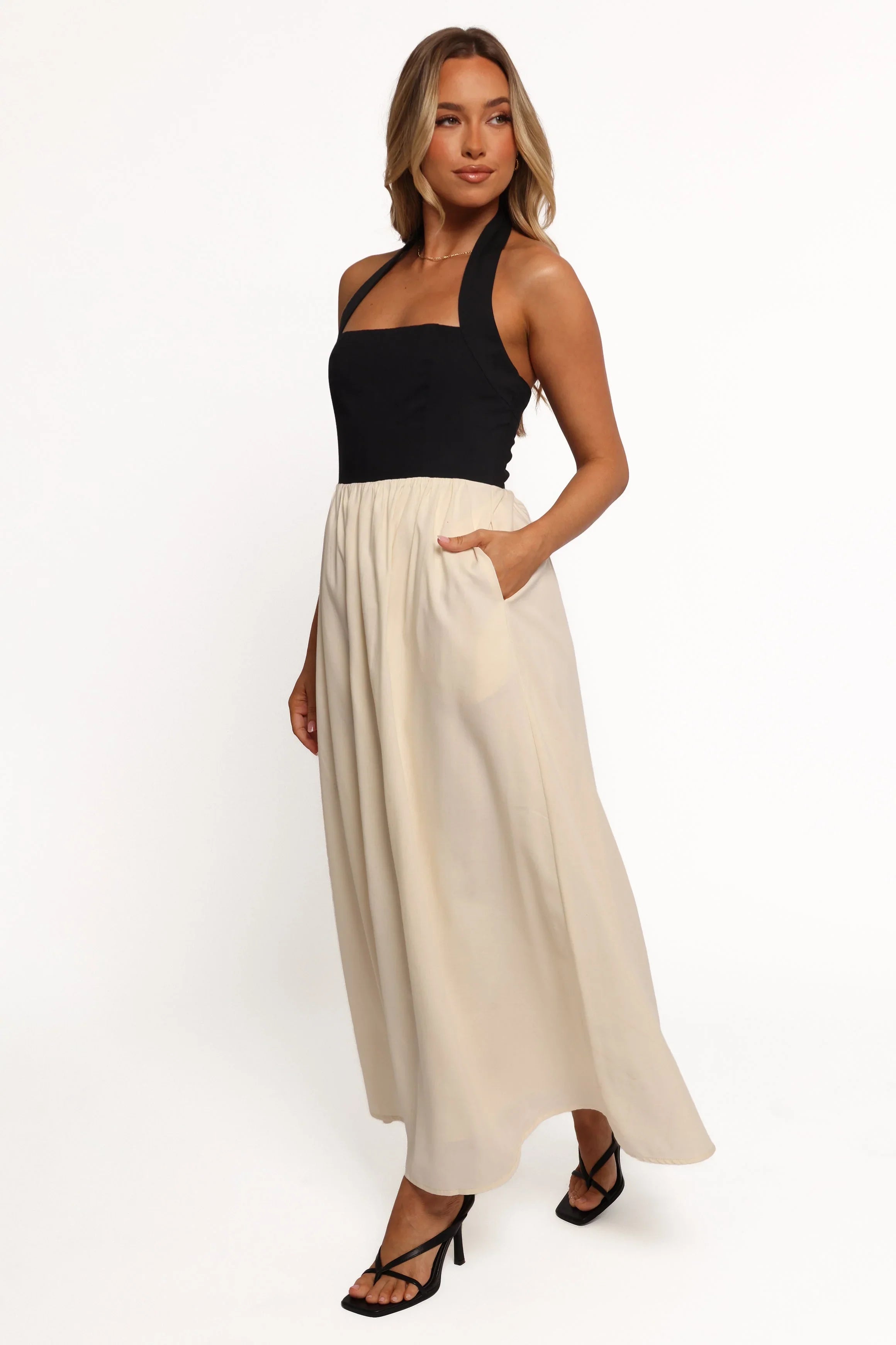 Jayden Maxi Dress Black Cream