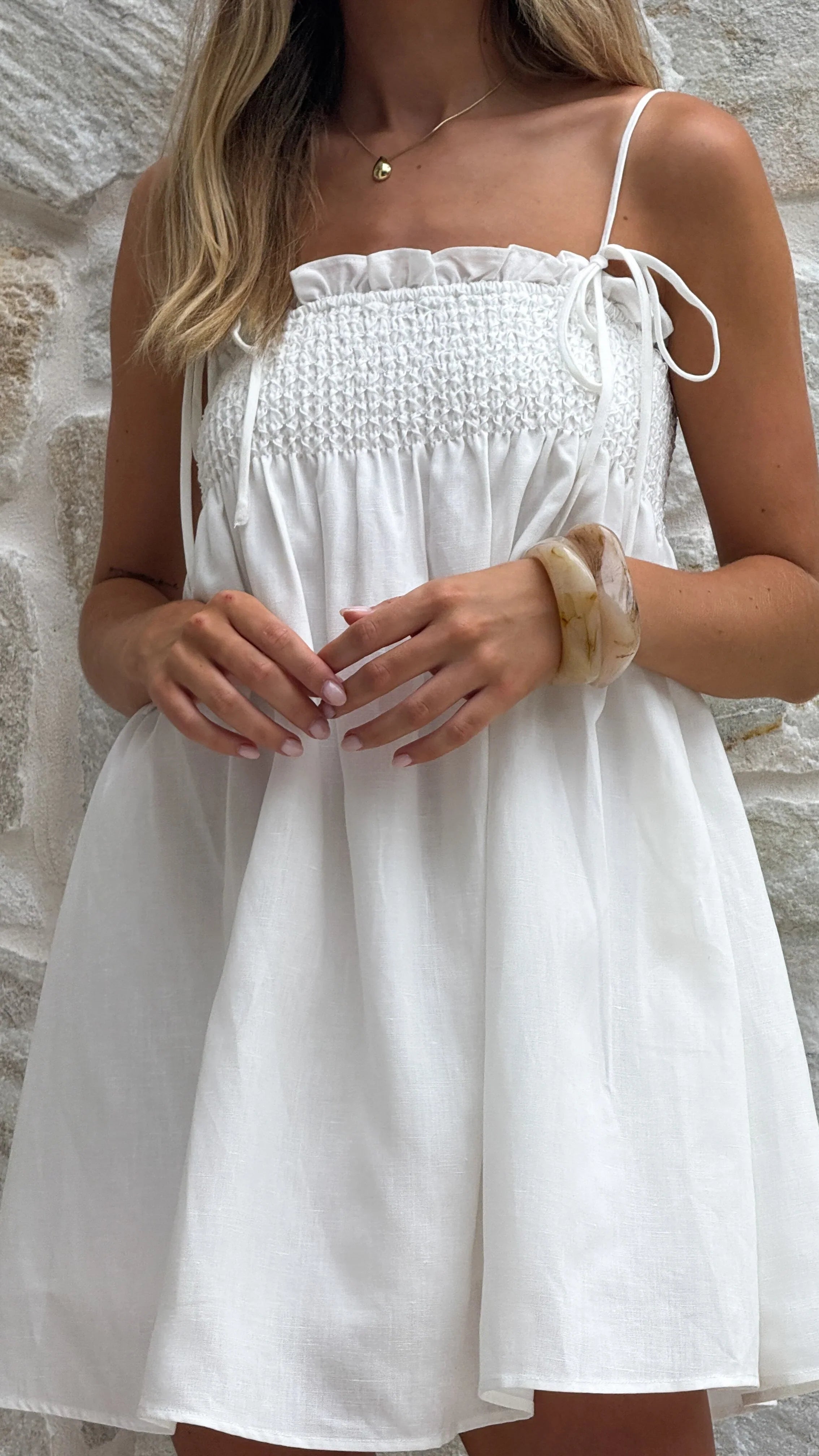 Wyomie Mini Dress White