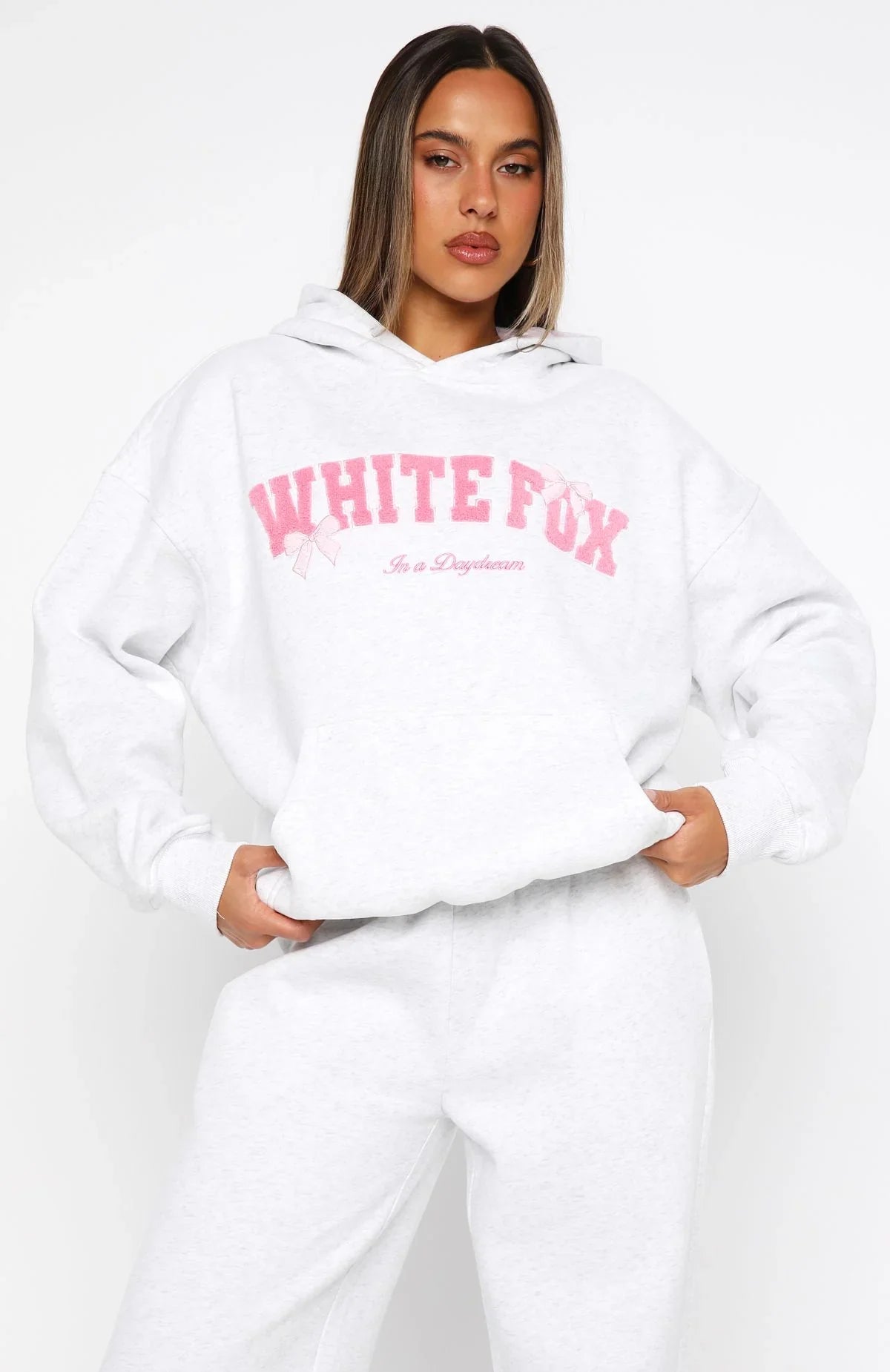 Daydreamers Madeline Oversized Hoodie Grey Marle