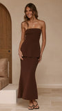 Aaliyah Maxi Dress Chocolate
