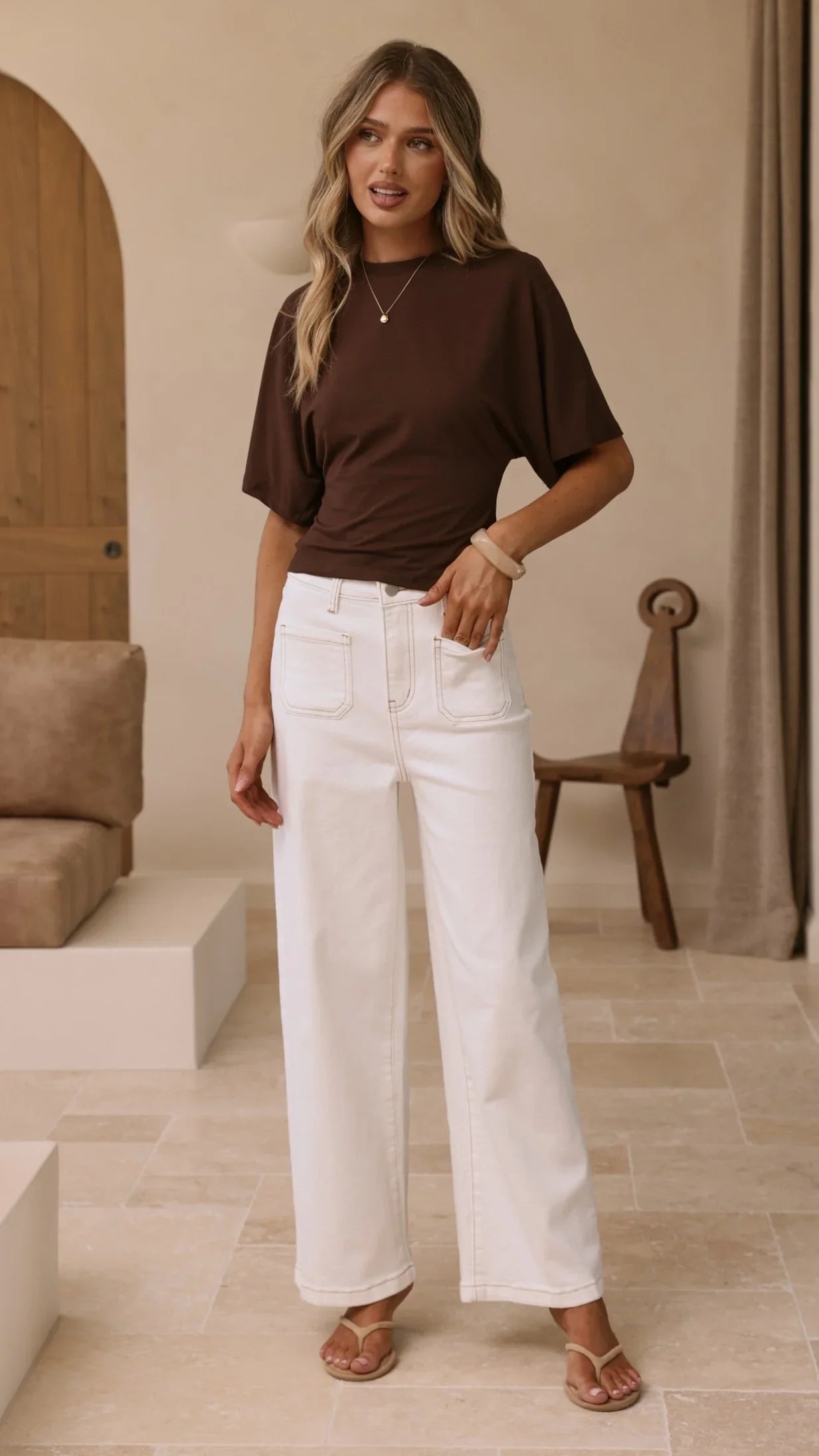 Macadrian Jeans White Denim