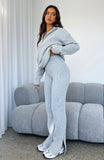 Lets Get Cosy Knit Pants Grey Marle