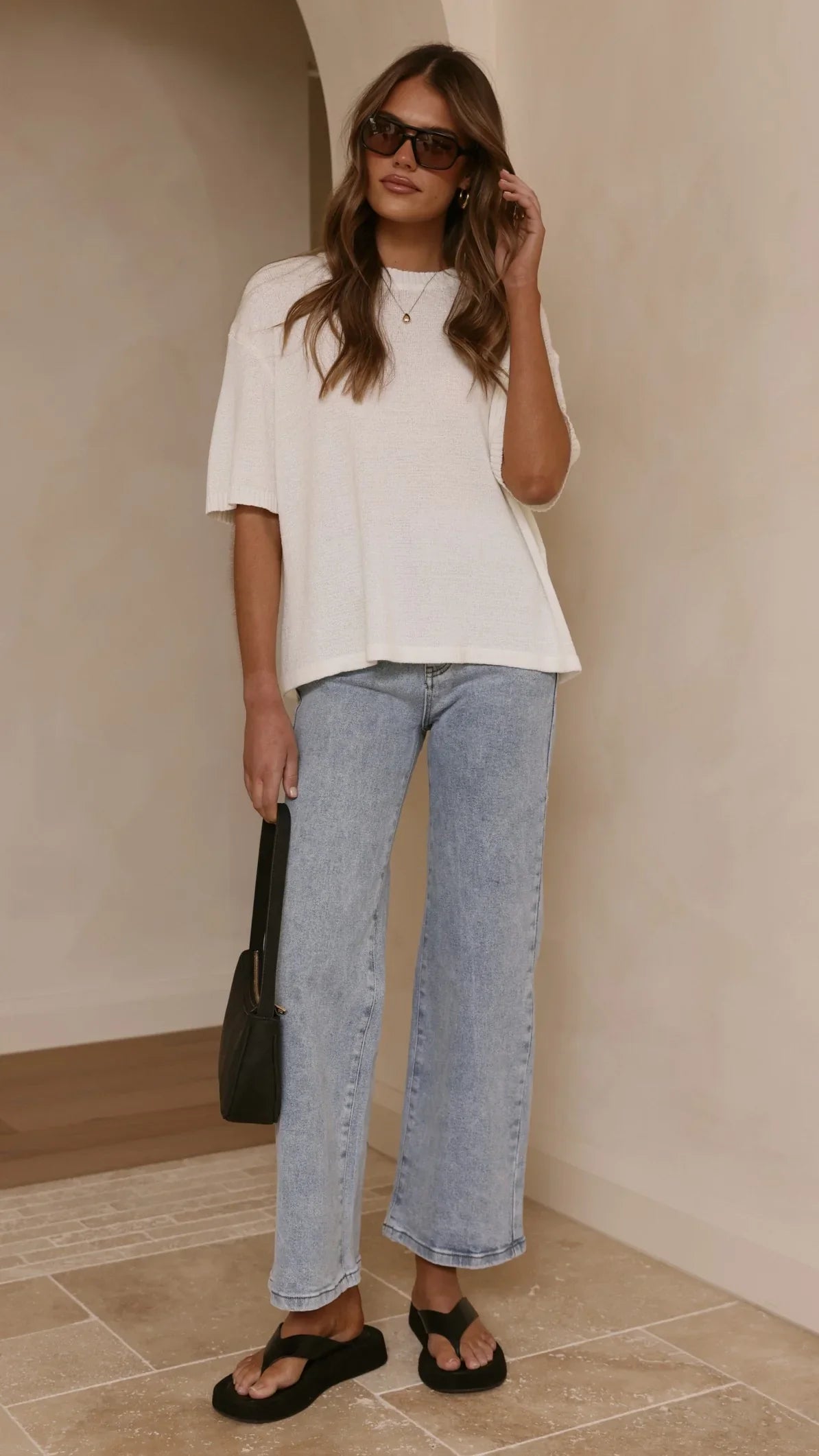 Annalise Knit Top White