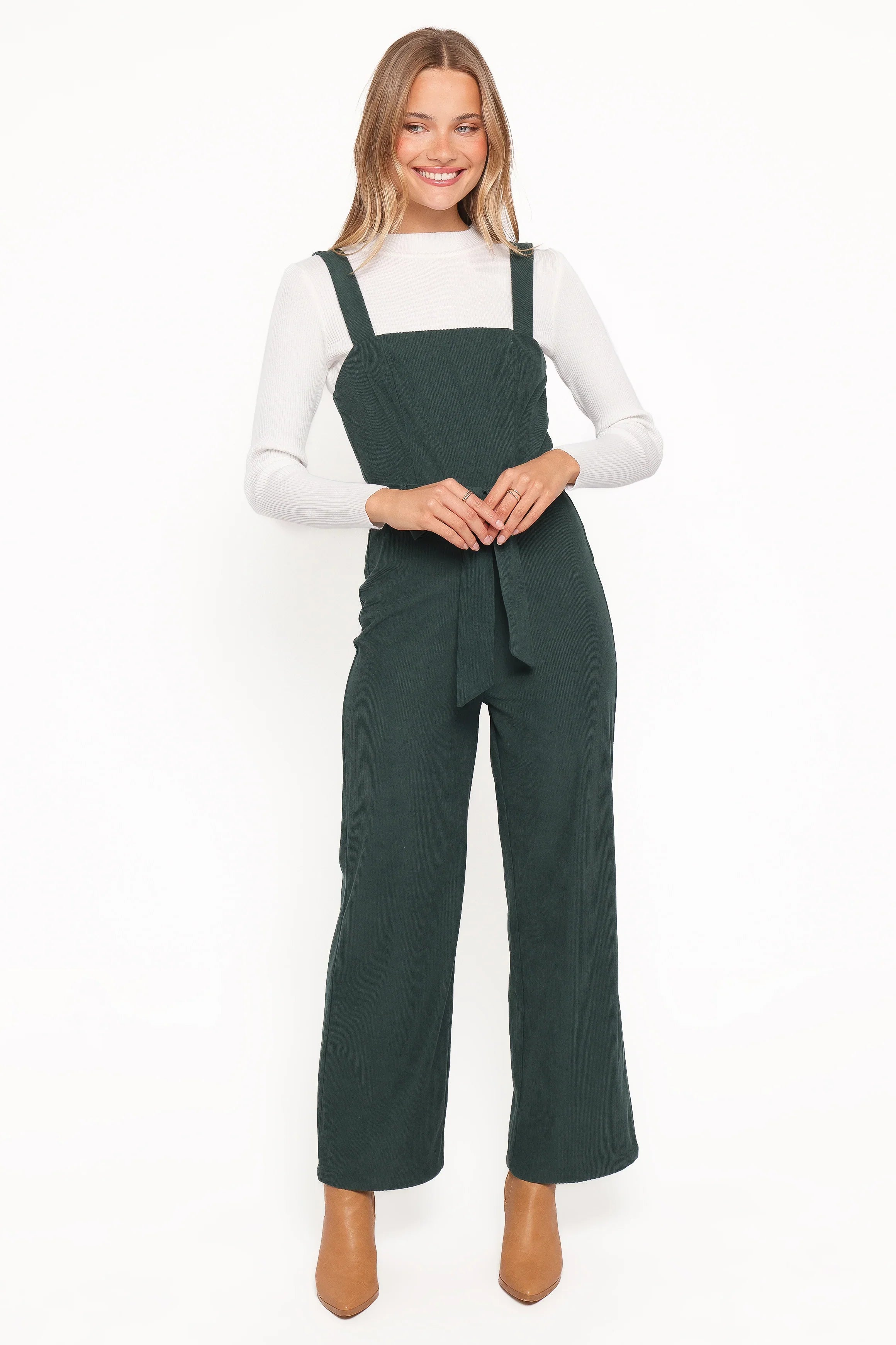Selene Corduroy Jumpsuit Green