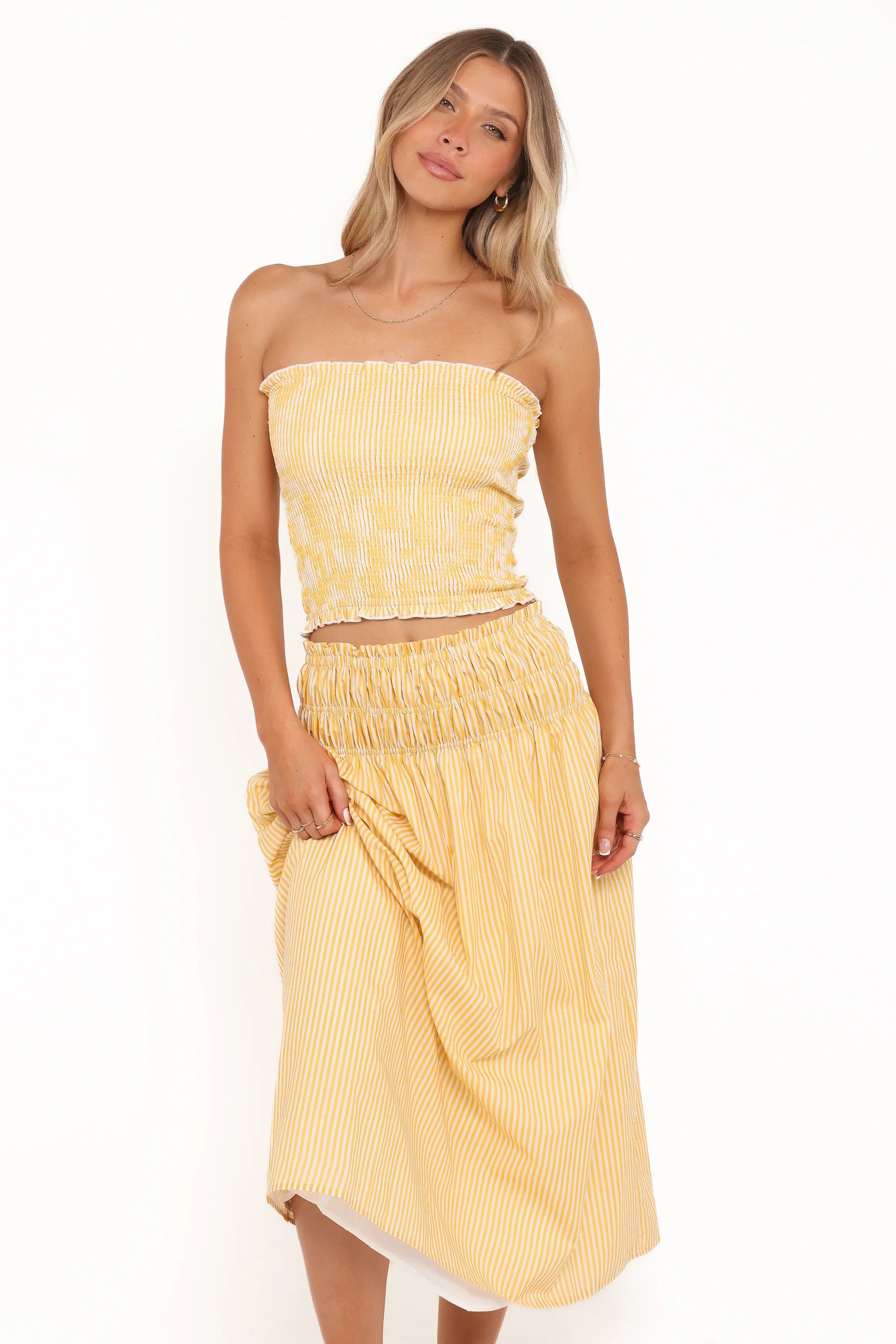 Salome Maxi Skirt Mango Stripe