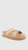 Aysha Slides Natural Raffia Clay