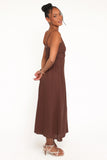 Elvina Midi Dress Brown