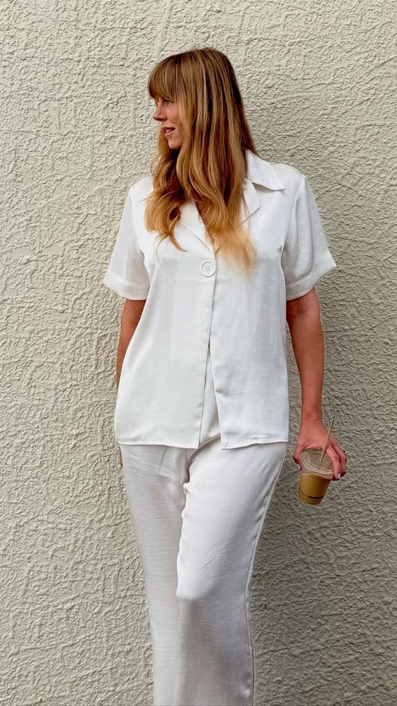 Imogen Button Pants Cream