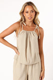 Savanna Striped Top Apricot