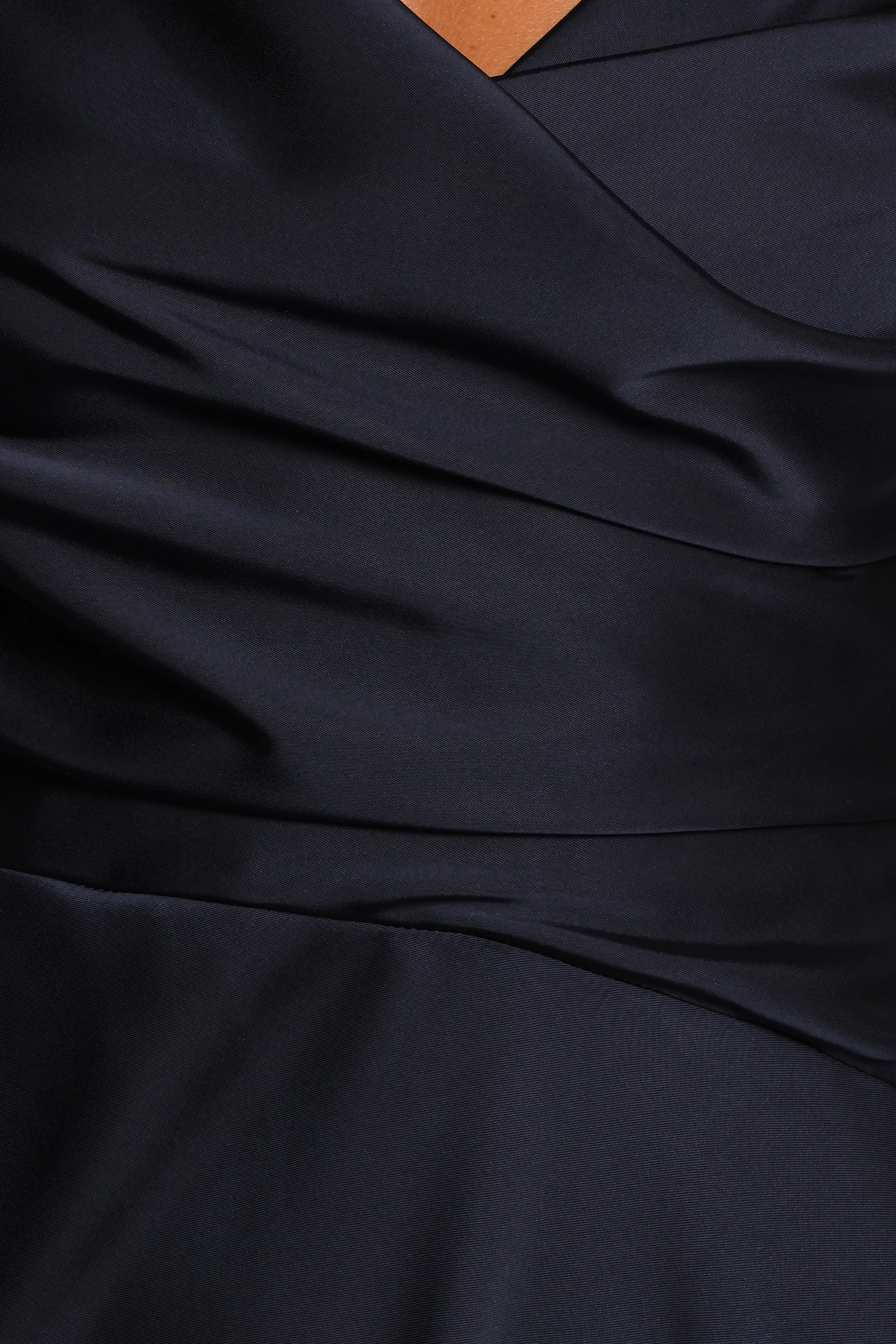 Anela Asymmetric Midi Dress Navy