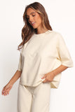 Ash Knitted T Shirt White