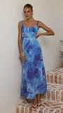 Margo Midi Dress Ocean Blue