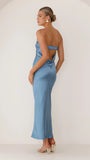 Gisele Maxi Dress Steel Blue