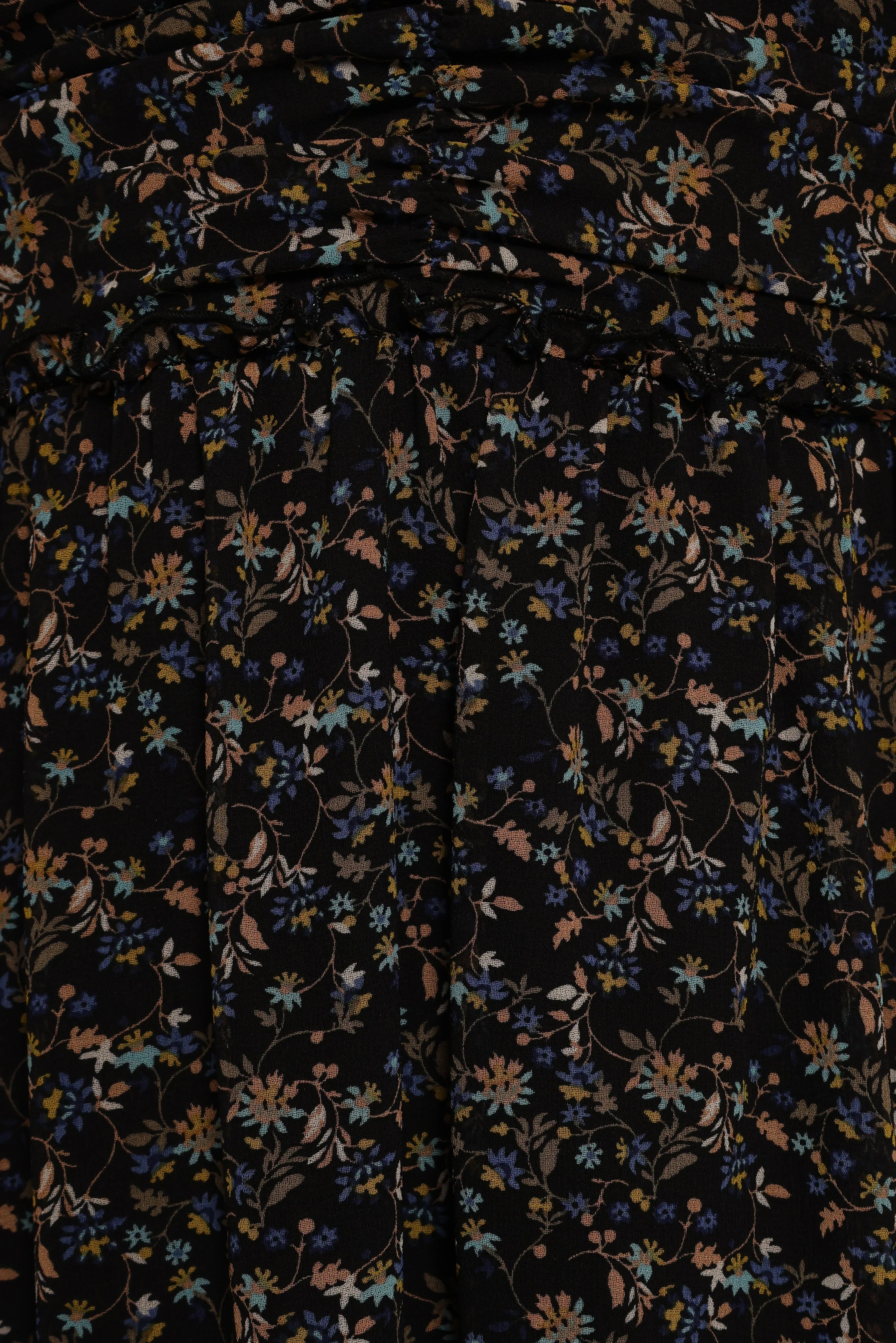 Keziah Long Sleeve Maxi Dress Navy Ditsy Floral
