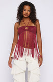 Boho Breeze Fringe Top Granita