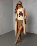 Autumn Ivy Teddy Bear Graphic Sweater