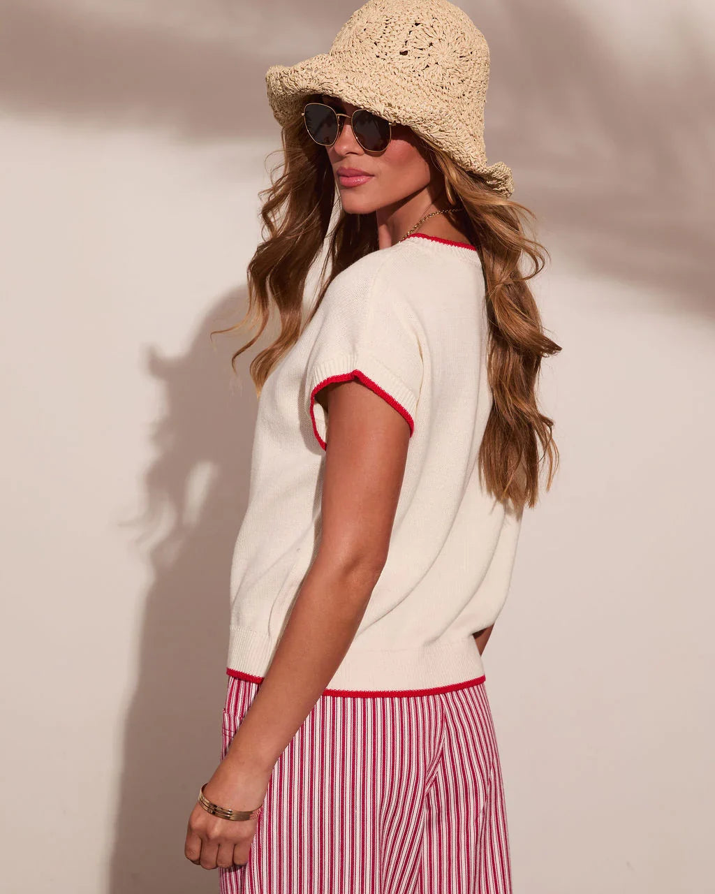 Red Claw Coastline Knit Graphic Lobster Print Sweater