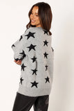 Janiyah Star Knit Sweater Grey Black