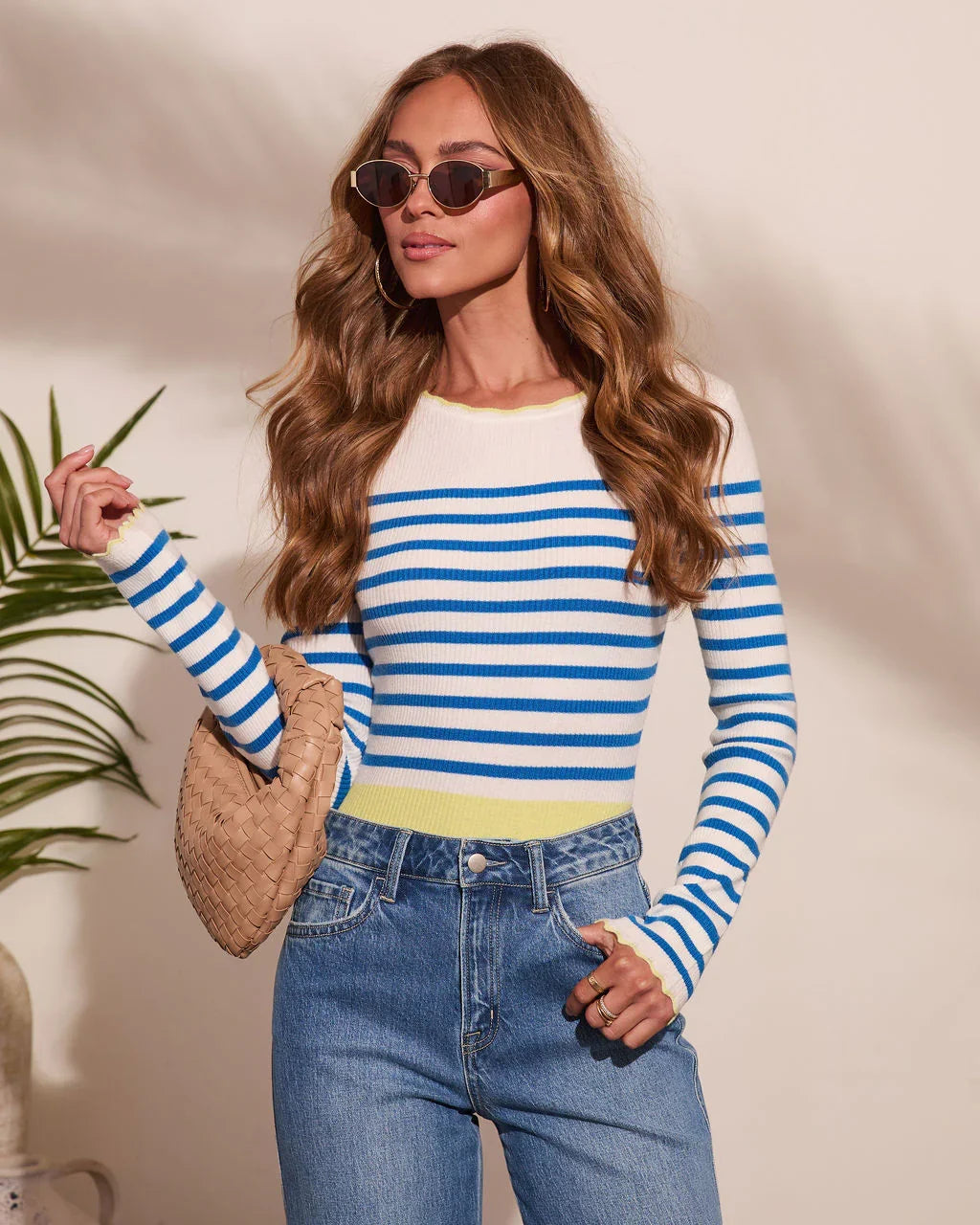 Madaline Striped Knit Top