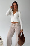 Fine Wine Long Sleeve Knit Top Off White