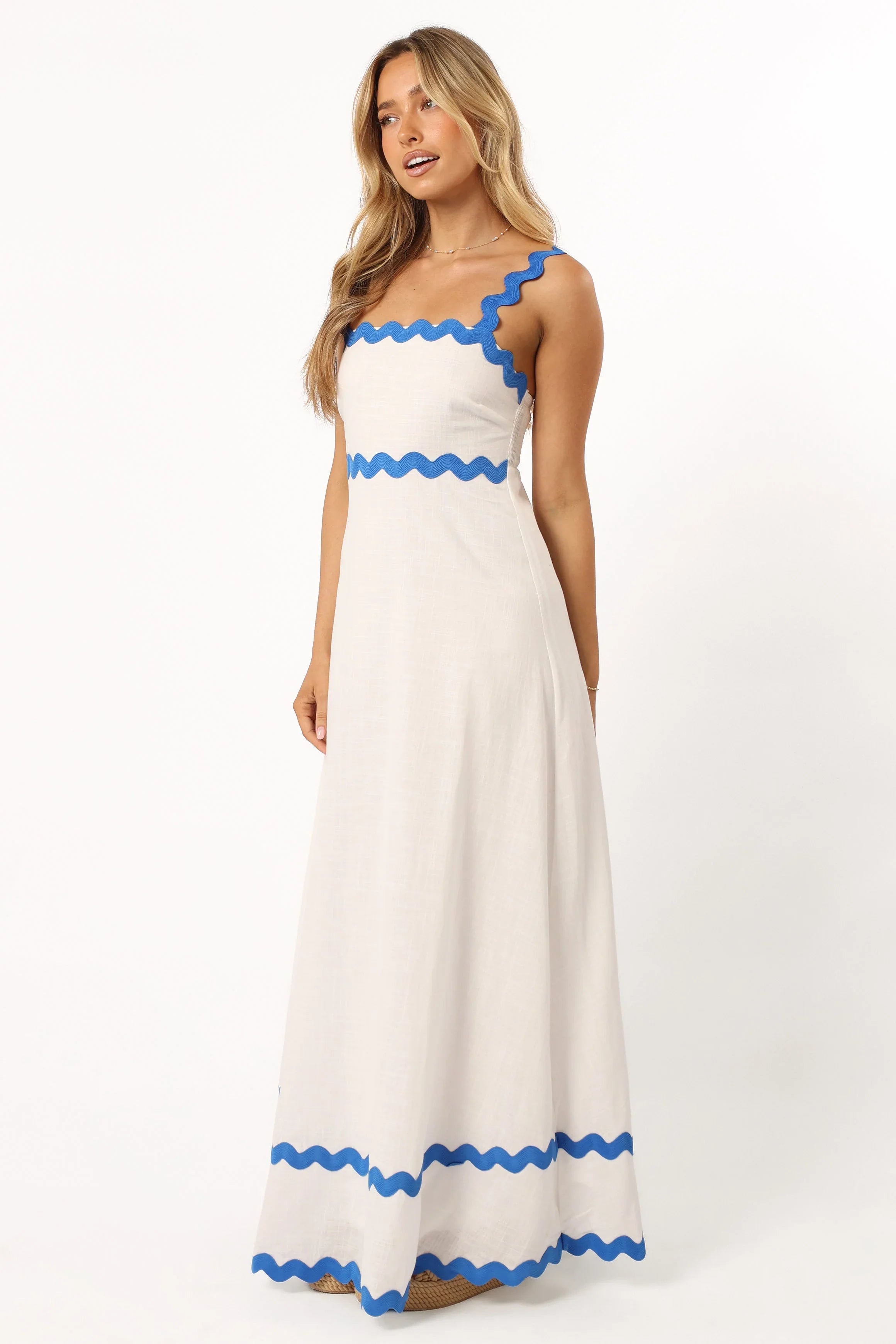 Nancy Maxi Dress Blue White