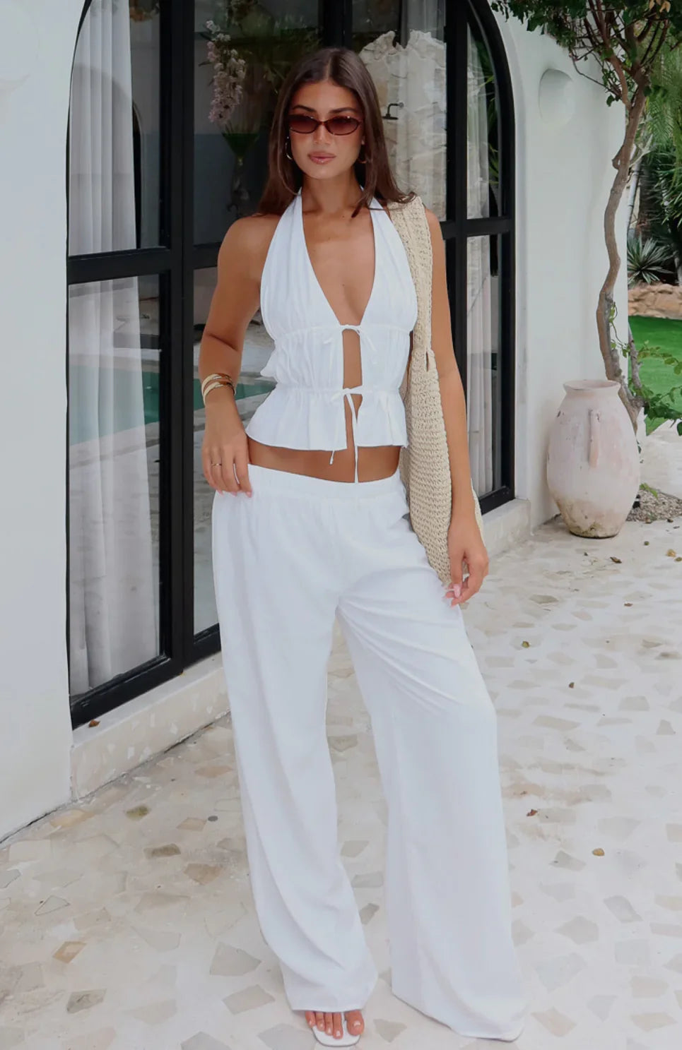 Further Away Pants White
