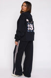 Lucky Thirteen Charise Wide Leg Sweatpants Navy