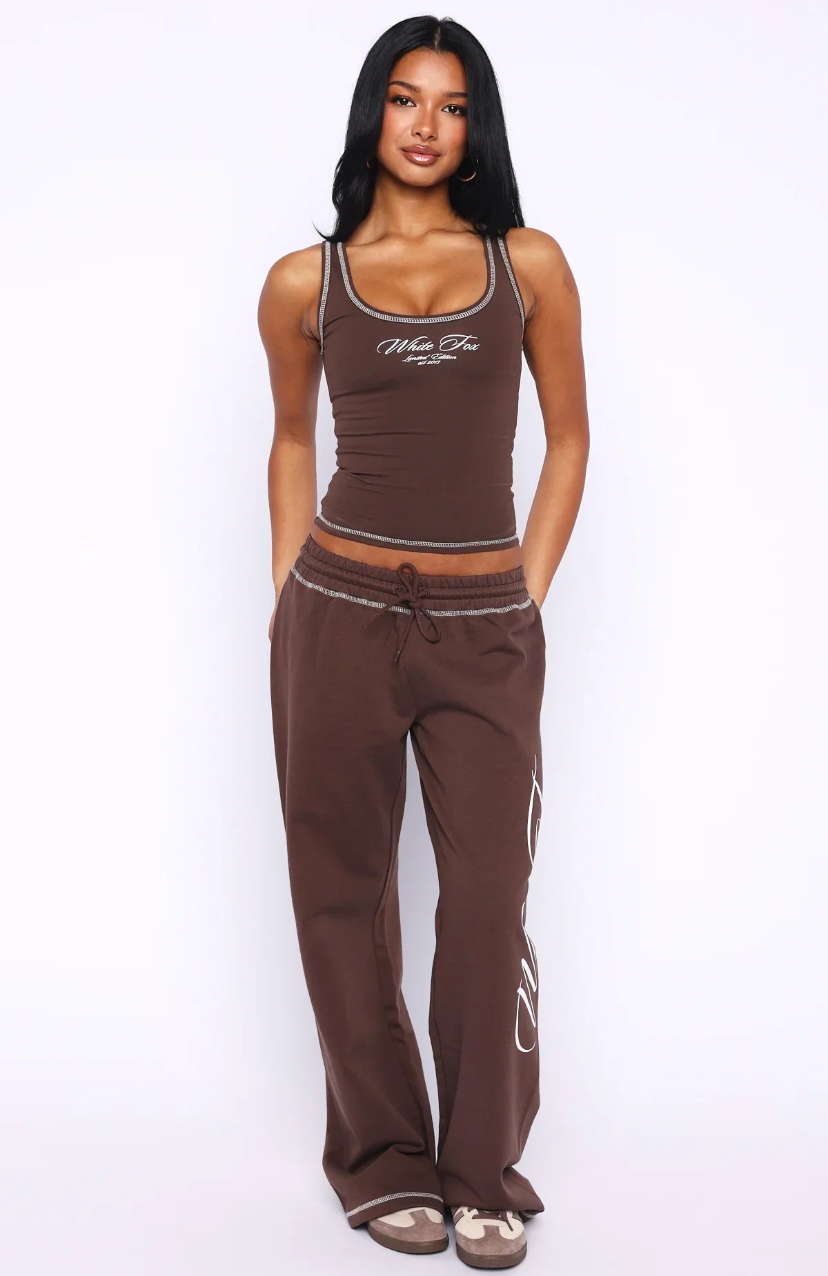 Dont Need Anyone Tank Top Chocolate
