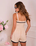 Polished Muse Contrast Trim Romper