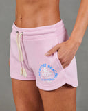 Newport Beach Babe Fleece Drawstring Shorts