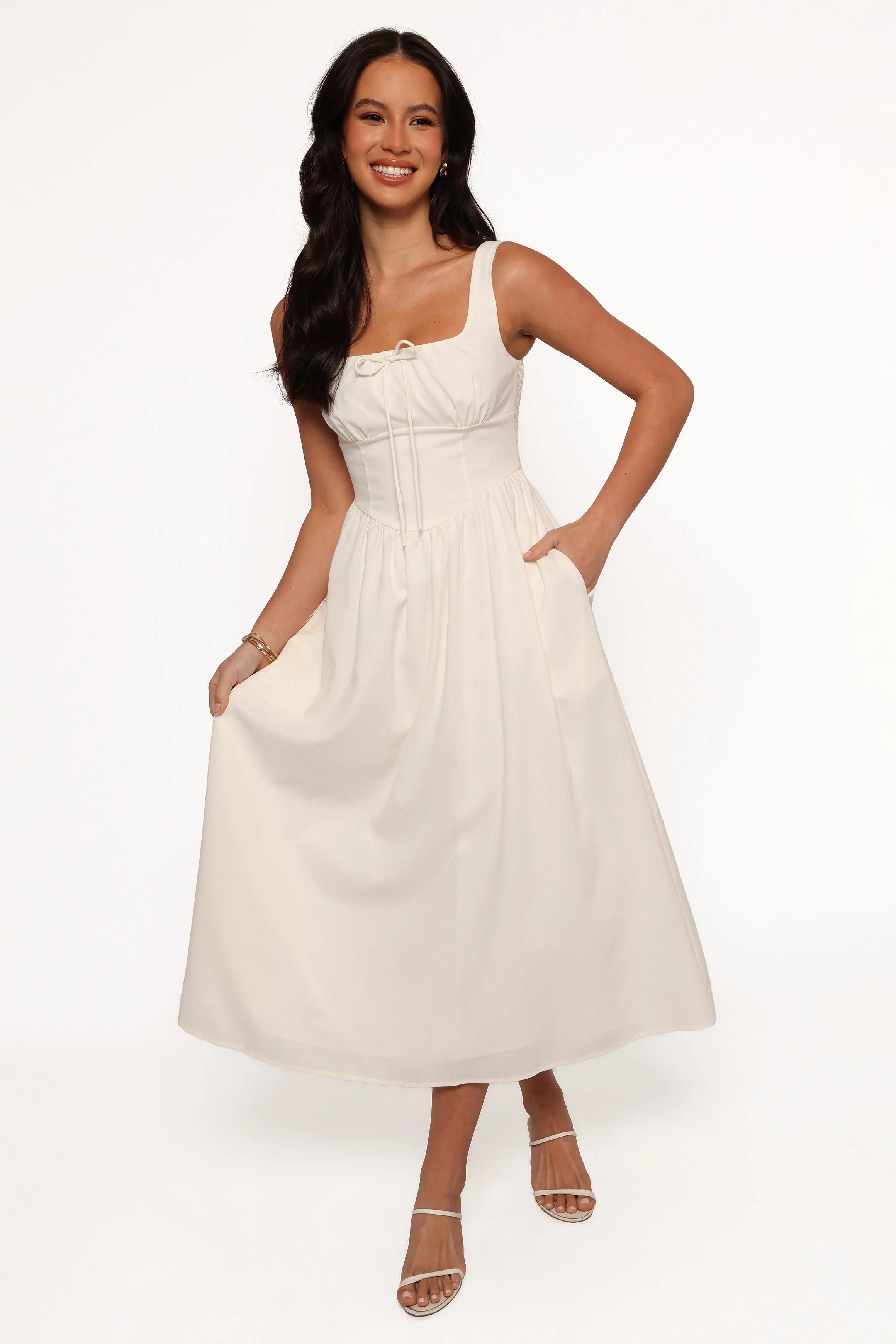 Kinslee Midi Dress White